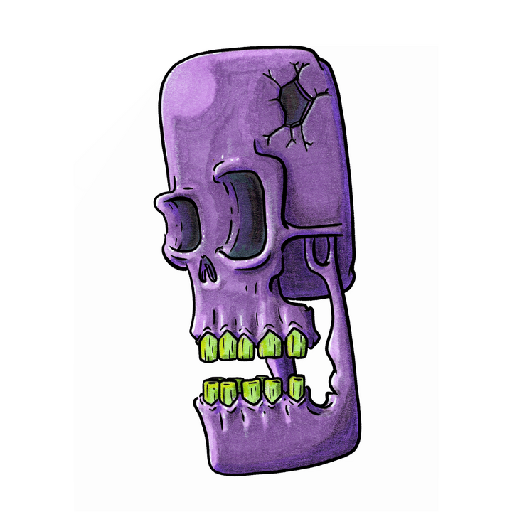 ATC Skull Ouch ATC Skull Ouch