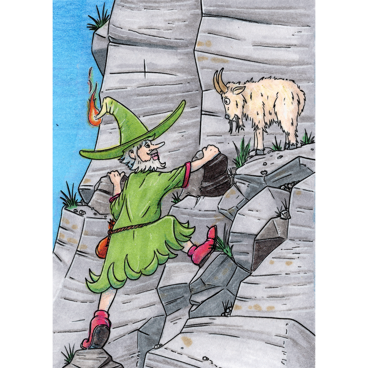 ATC Wizard Series - The Wizard and the Mountain Goat ATC Wizard Series - The Wizard and the Mountain Goat