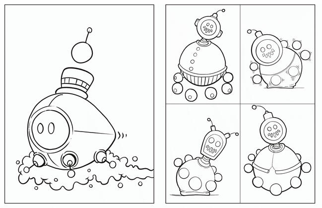 Robots Coloring Book_insidePage