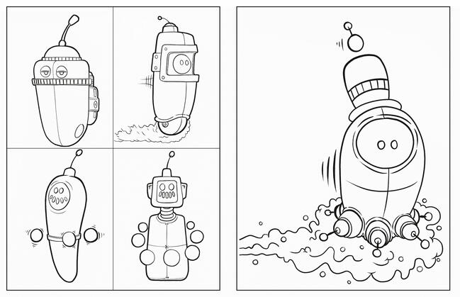 Robots Coloring Book_insidePage