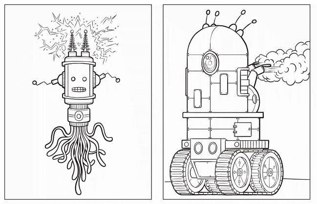 Robots Coloring Book_insidePage