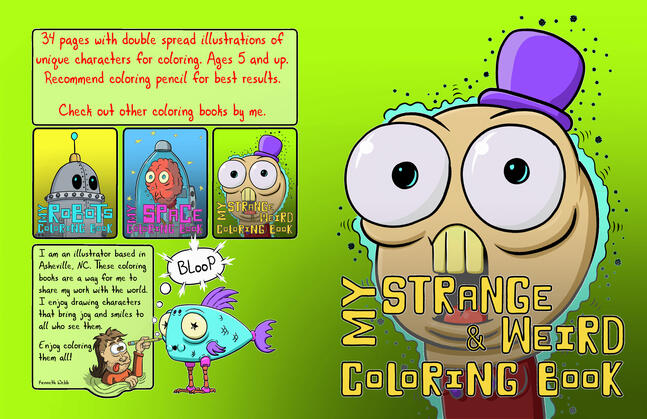 Strange and Weird Coloring Book_cover
