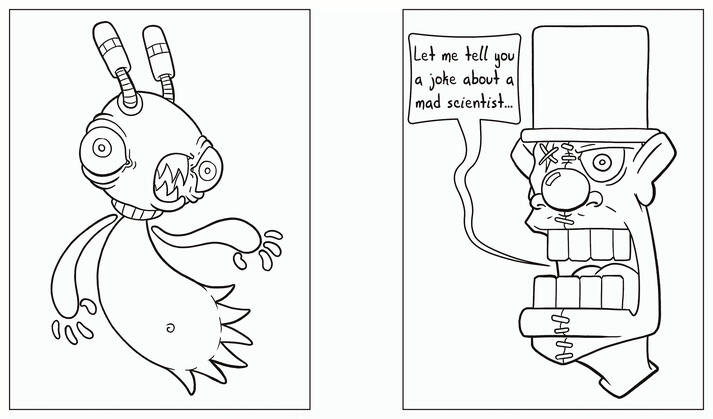 Strange and Weird Coloring Book_inside pages